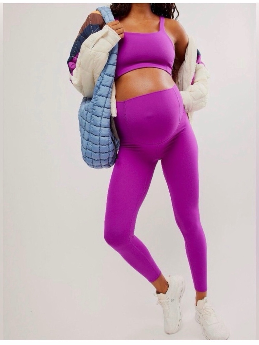 New Free People X Hatch Women’s Maternity High-Waist Leggings Purple Size XS